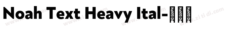 Noah Text Heavy Ital字体转换